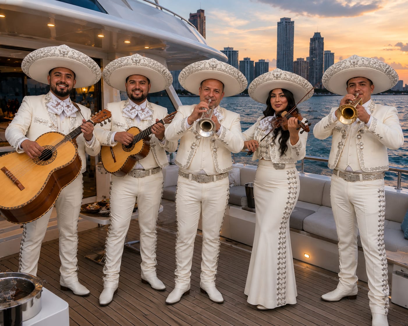 Presentación de Mariachi Luna de México en celebración familiar Miami Florida